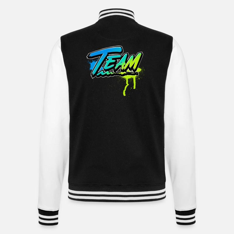 équipe - Veste Teddy - noir/blanc