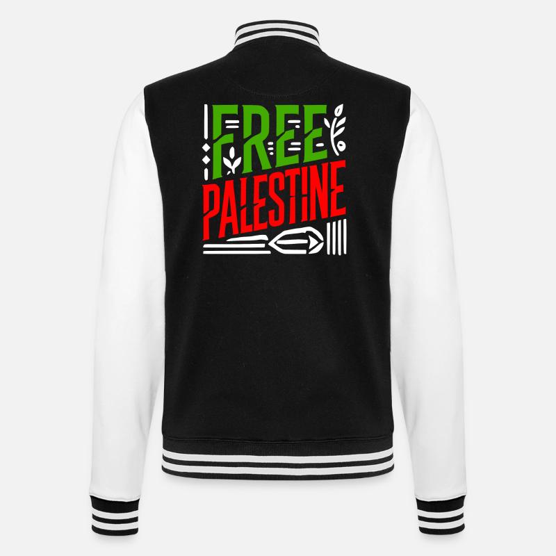 Free palestine - College-Sweatjacke - Schwarz/Weiß