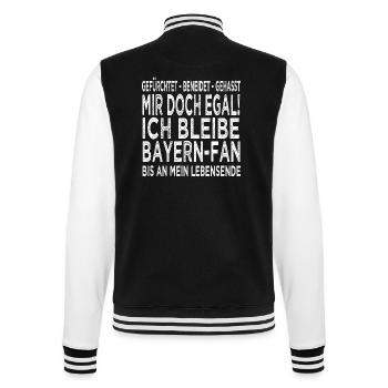 Bayern Fan - College-Sweatjacke - Schwarz/Weiß - Hinten - Marisol (170cm)