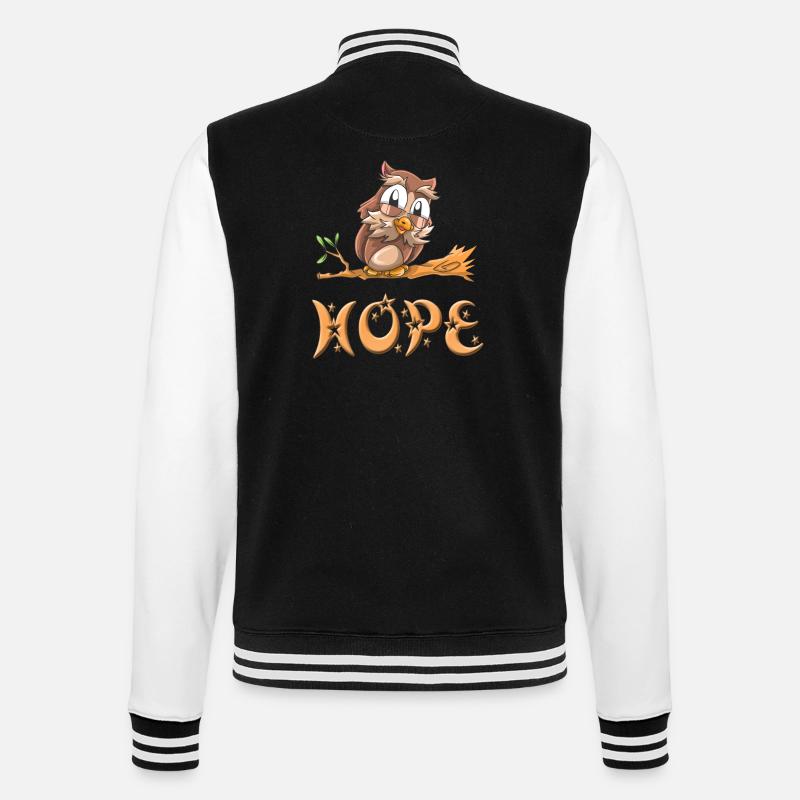Eule Hope - College-Sweatjacke - Schwarz/Weiß