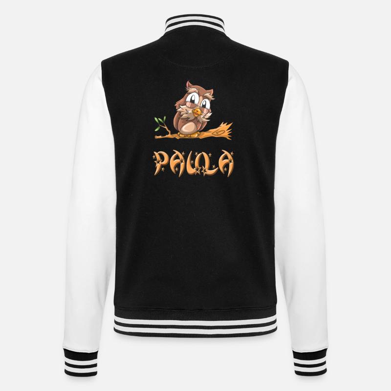 Eule Paula - College-Sweatjacke - Schwarz/Weiß