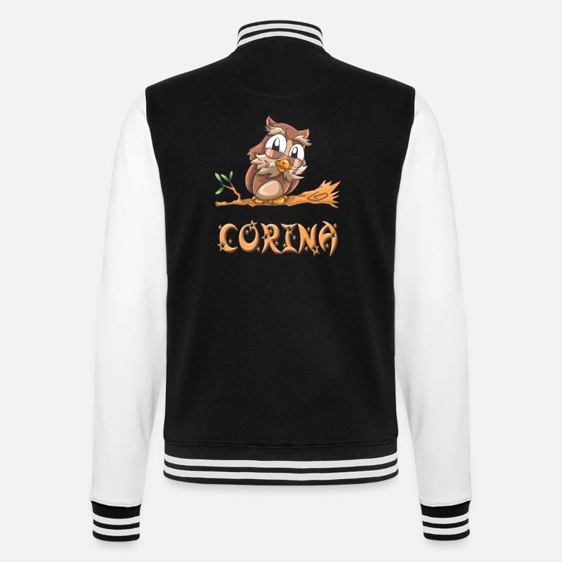Eule Corina - College-Sweatjacke - Schwarz/Weiß