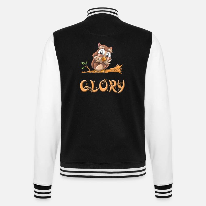 Eule Glory - College-Sweatjacke - Schwarz/Weiß