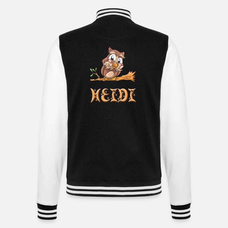 Eule Heidi - College-Sweatjacke - Schwarz/Weiß