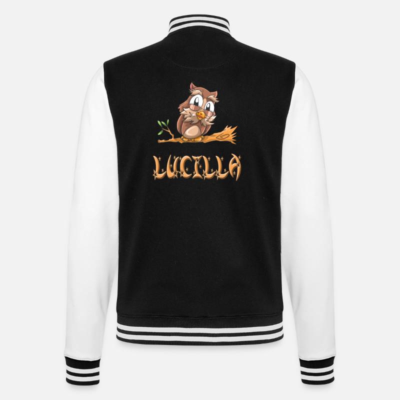 Eule Lucilla - College-Sweatjacke - Schwarz/Weiß