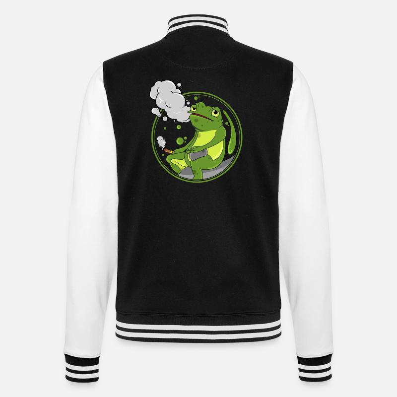 Frosch Zigarre - College-Sweatjacke - Schwarz/Weiß