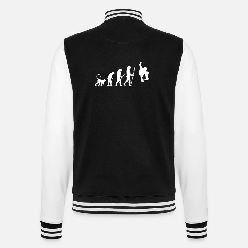 Skater Evolution - College-Sweatjacke - Schwarz/Weiß