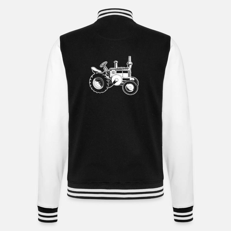 Traktor - College-Sweatjacke - Schwarz/Weiß