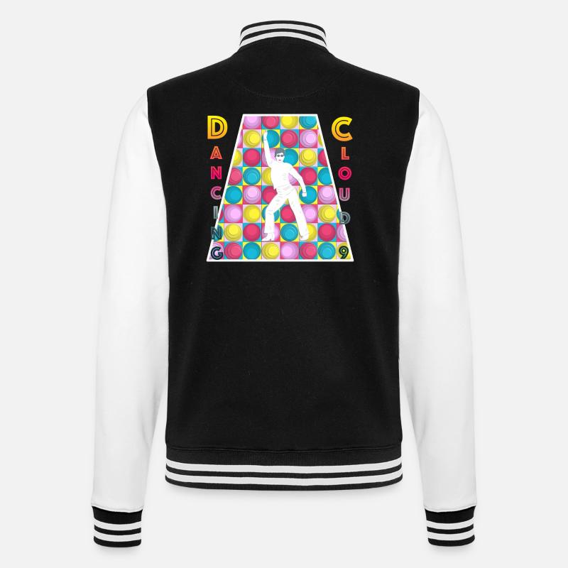 Retro - Disco - Danser - années 70 - Veste Teddy - noir/blanc
