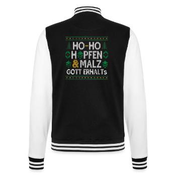 HO-HO HOPFEN UND MALZ GOTT ERHALTS WEIHNACHTSPULLI - College-Sweatjacke - Schwarz/Weiß - Hinten - Marisol (170cm)