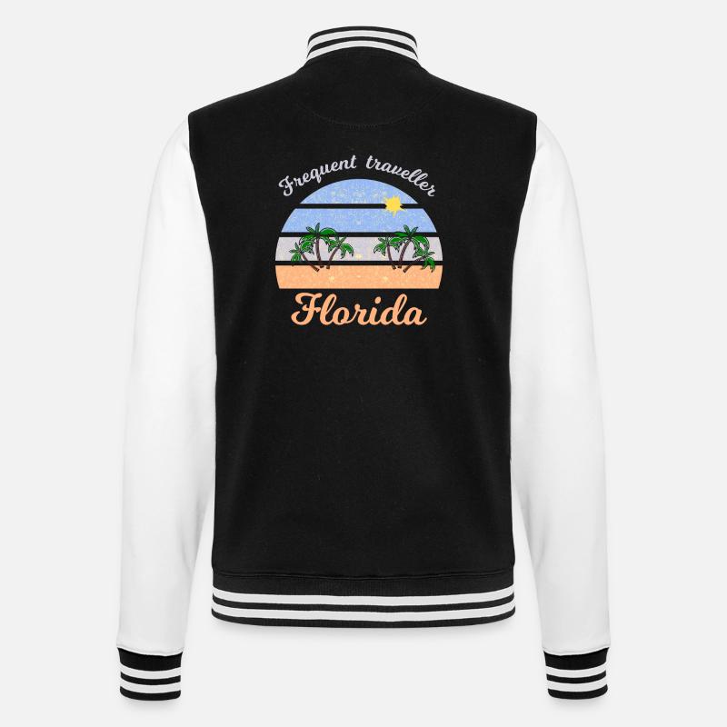 Holidays in Florida - College Sweat Jacket - black/white