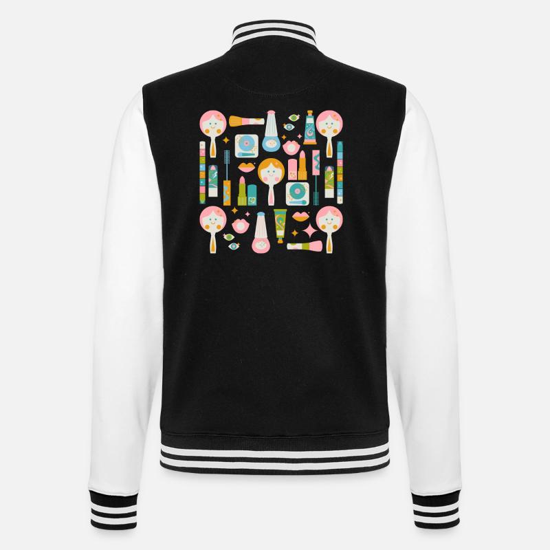 Disco Make Up Wiederbelebung - College-Sweatjacke - Schwarz/Weiß