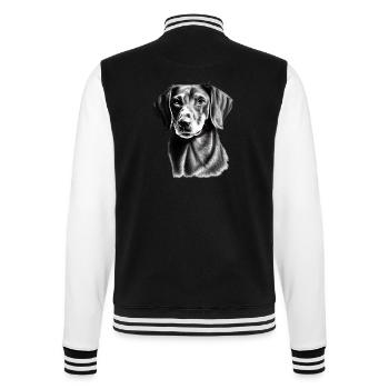 Shorthair Dachshund Dachshund Dachshund - College Sweat Jacket - black/white - Back - Marisol (170cm)