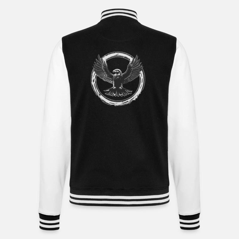 Strong eagle - College Sweat Jacket - black/white