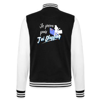 je peux pas j'ai shopping achat - Veste Teddy - noir/blanc - Dos - Marisol (170cm)