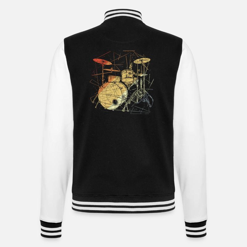 Batterie Retrowave - Veste Teddy - noir/blanc