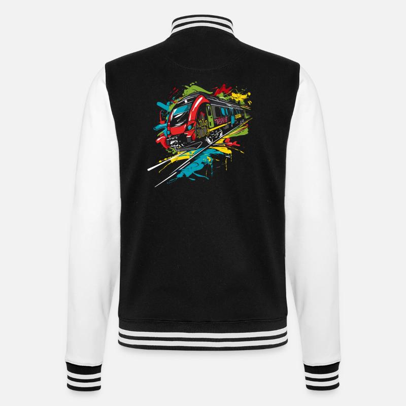 Graffiti Chemin de fer - Veste Teddy - noir/blanc