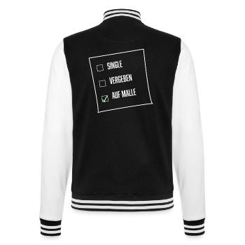 Malle -Mallorca- Shirt - College-Sweatjacke - Schwarz/Weiß - Hinten - Marisol (170cm)