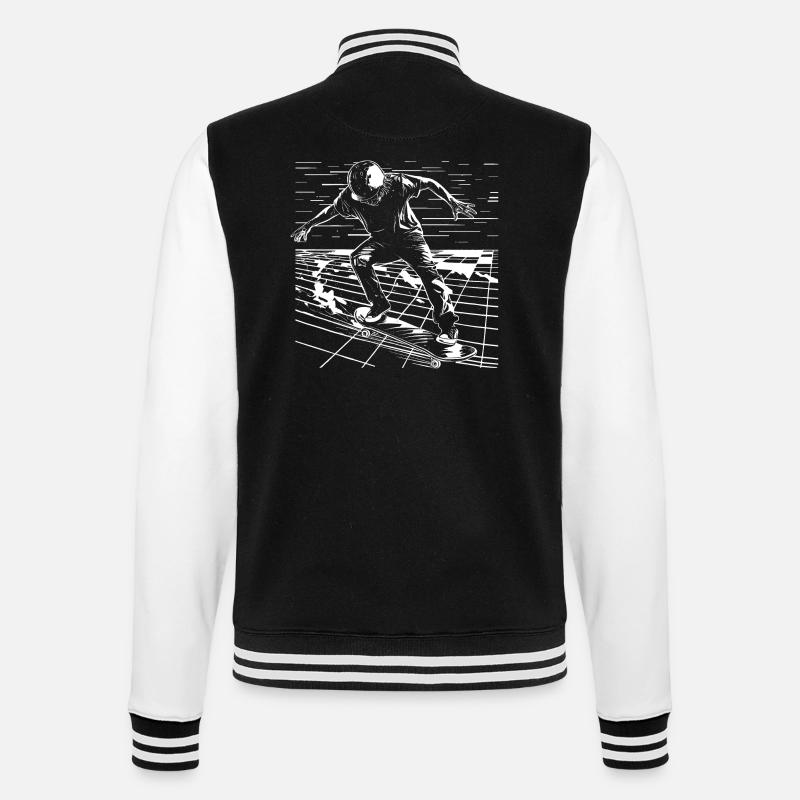 Graphismes de patineur - Veste Teddy - noir/blanc