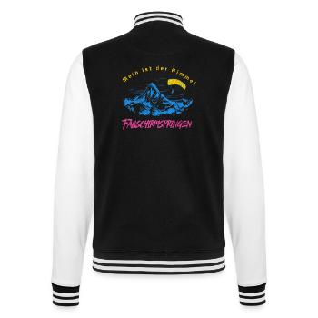 Mon royaume, c’est le ciel – parachutisme - Veste Teddy - noir/blanc - Dos - Marisol (170cm)