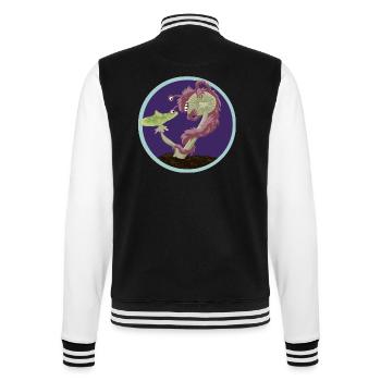 Pilzmonster - College-Sweatjacke - Schwarz/Weiß - Hinten - Marisol (170cm)