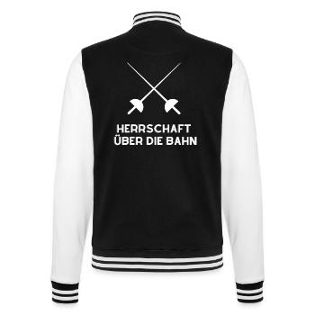 Domination on the fencing track - College Sweat Jacket - black/white - Back - Marisol (170cm)