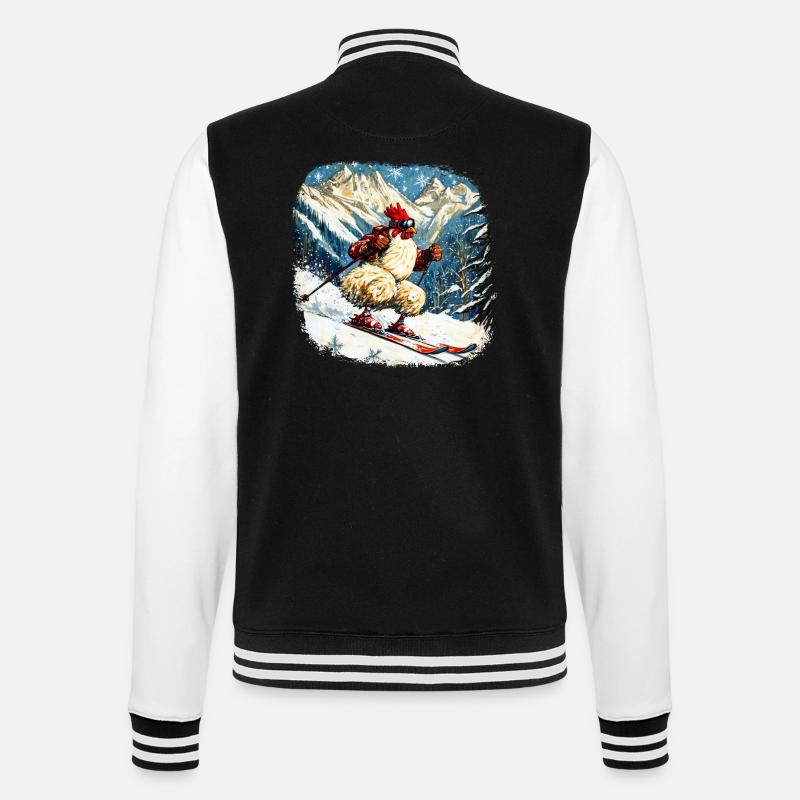 Poulet de ski - Veste Teddy - noir/blanc