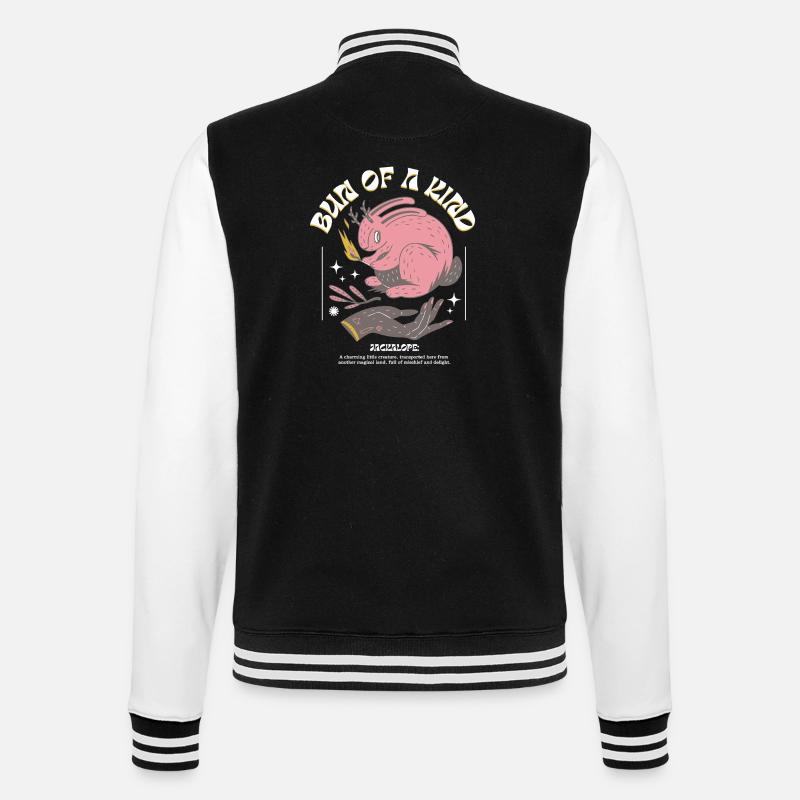 Jackalope mystique – Unique et magique - Veste Teddy - noir/blanc