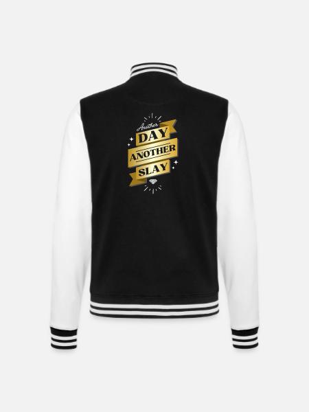 Another Day Another Slay – Glam Statement - College Sweat Jacket - black/white