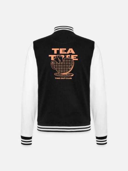 Tea Time – Relaxing Time Out - College Sweat Jacket - black/white