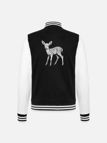 Faon - Veste Teddy - noir/blanc
