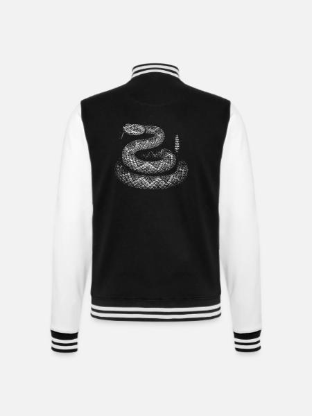 Snake - College Sweat Jacket - black/white