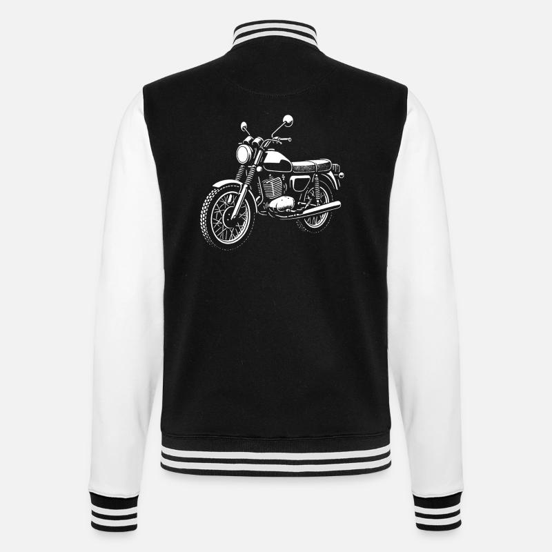Zweitakt-Legende Retro - College-Sweatjacke - Schwarz/Weiß