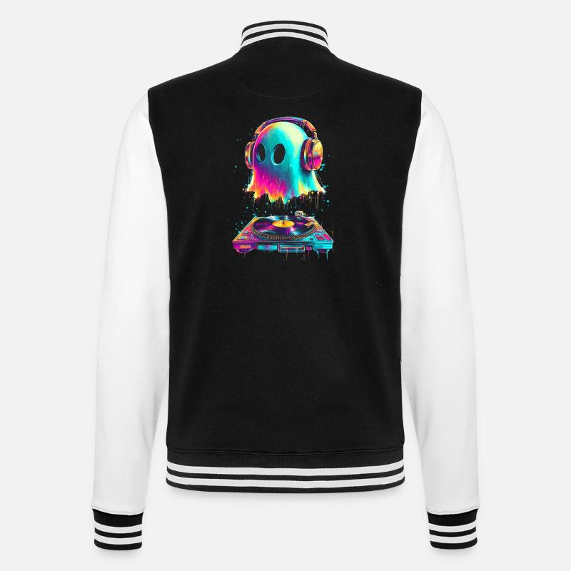 DJ Ghost - College-Sweatjacke - Schwarz/Weiß