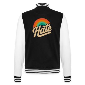Hate aber auf eine nette weise - College-Sweatjacke - Schwarz/Weiß - Hinten - Marisol (170cm)