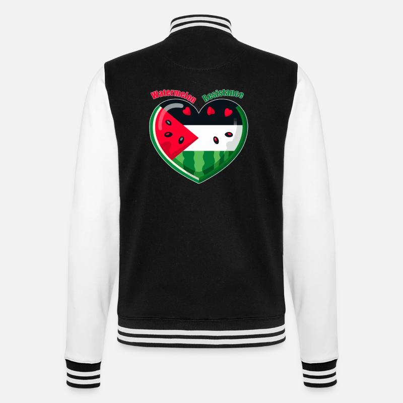 Résistance à la pastèque - Veste Teddy - noir/blanc