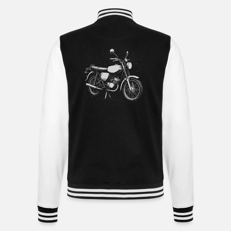 Zweitakt Liebe - College-Sweatjacke - Schwarz/Weiß
