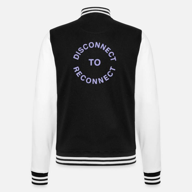 Offline is the new cool - College Sweat Jacket - black/white