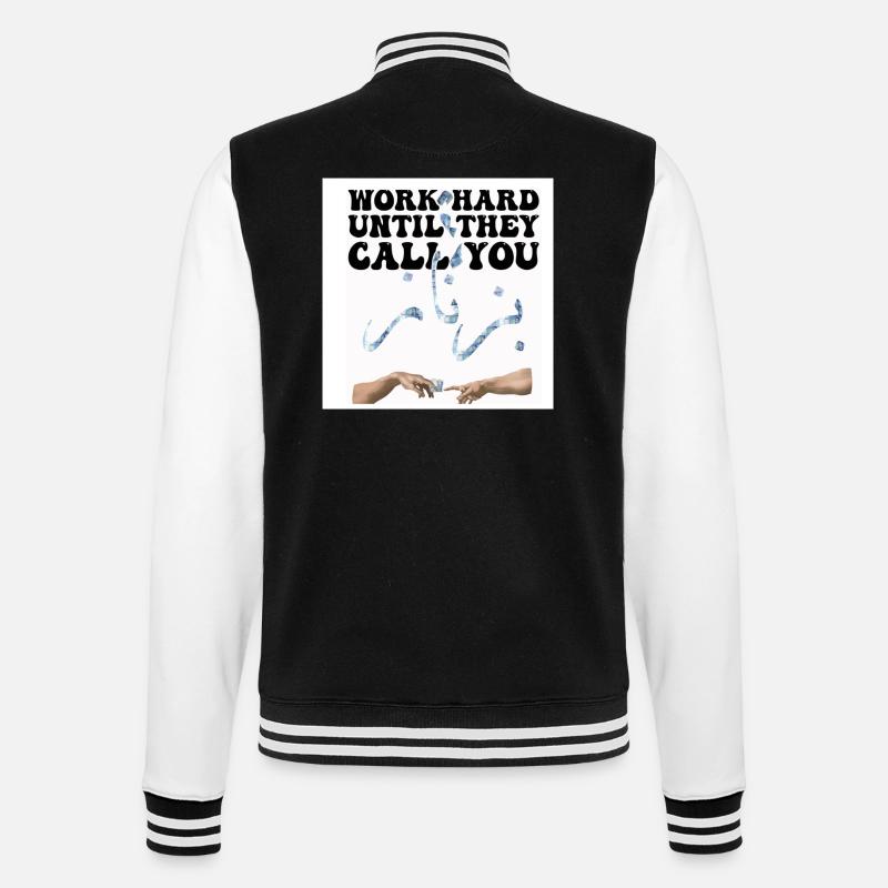 Motivation Arbeit Geld - College-Sweatjacke - Schwarz/Weiß