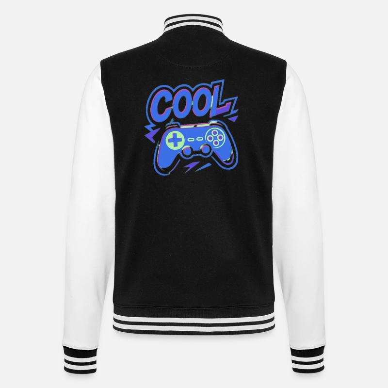 Neon Gaming Controller - College-Sweatjacke - Schwarz/Weiß