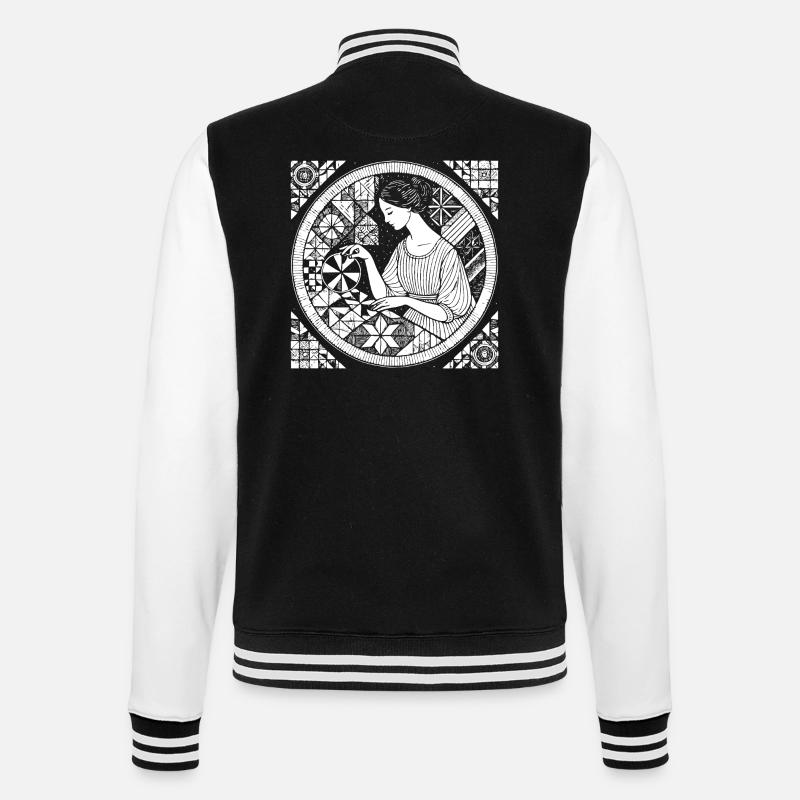 Conception de courtepointe – Créativité et artisanat - Veste Teddy - noir/blanc