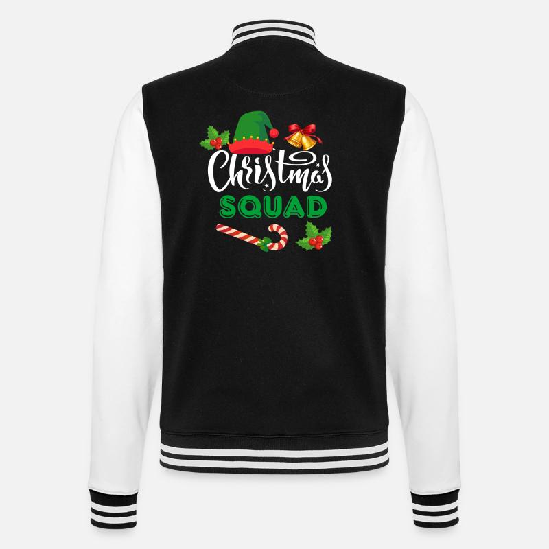 Weihnachtskader - College-Sweatjacke - Schwarz/Weiß