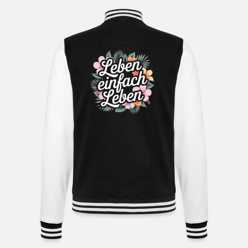 Vivre simplement - expressions positives - Veste Teddy - noir/blanc