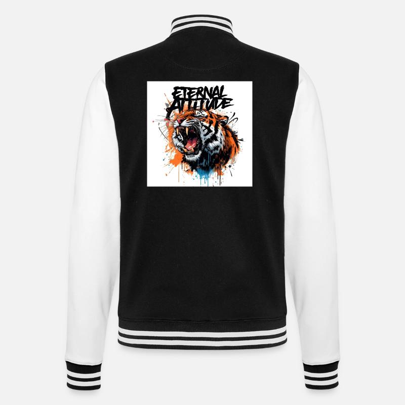 Pose du tigre éternel - Veste Teddy - noir/blanc