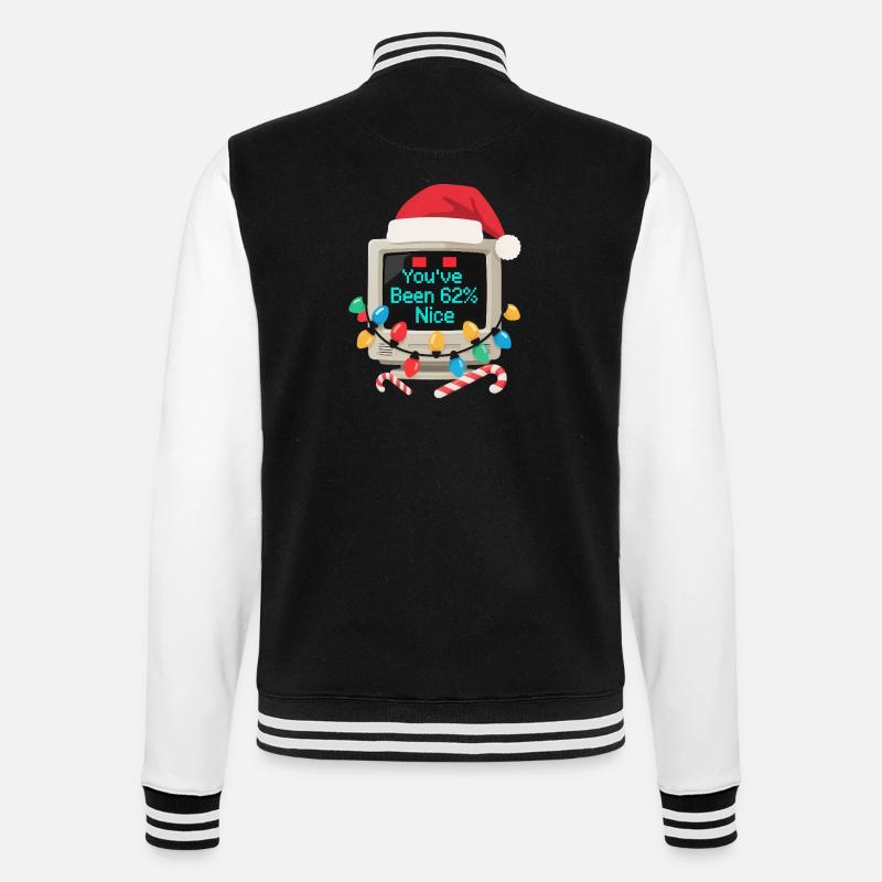 Computer Christmas AI Sarcastic Tech Gift - College Sweat Jacket - black/white