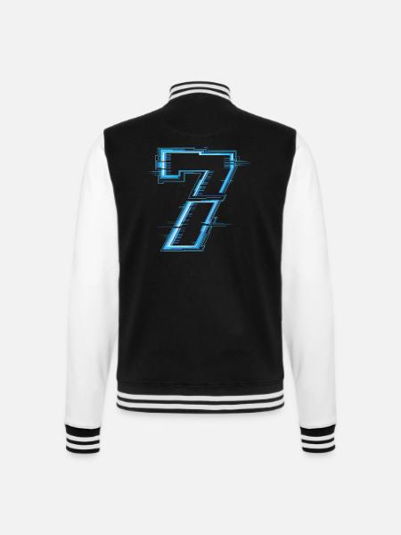Lustige Gruppe 7 67 Meme Halloween Kostüm - College-Sweatjacke - Schwarz/Weiß