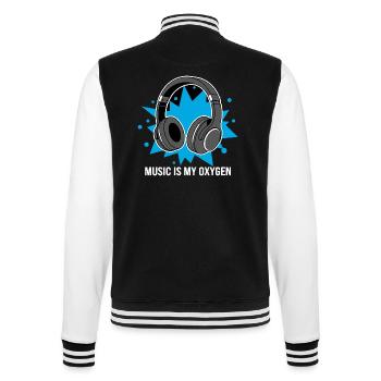 Music Is My Oxygen – Headphones Vibes - Veste Teddy - noir/blanc - Dos - Marisol (170cm)