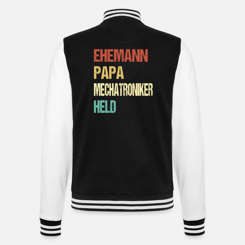 Mechatronics Technician Dad - College Sweat Jacket - black/white