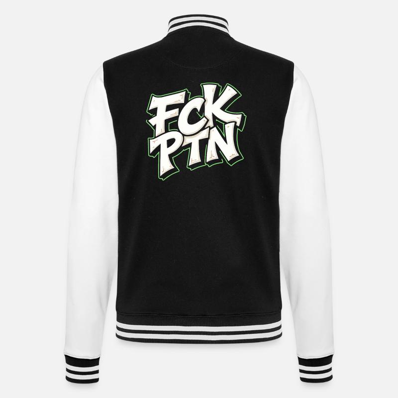 Déclaration anti-Poutine du FCK PTN - Veste Teddy - noir/blanc