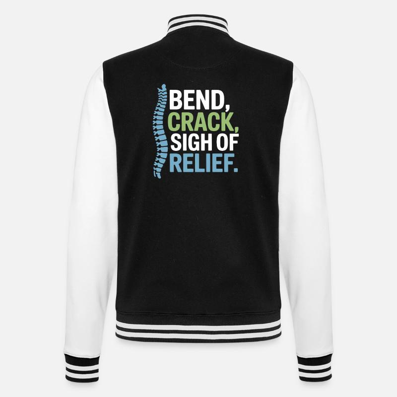 Chiropractor Spinal Alignment Is Everything - College Sweat Jacket - black/white